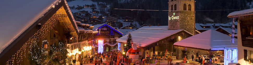 banniere station ski la clusaz